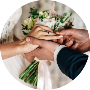 Mariages et évènements privés Icone pour les prestations mariage avec échange d'alliances